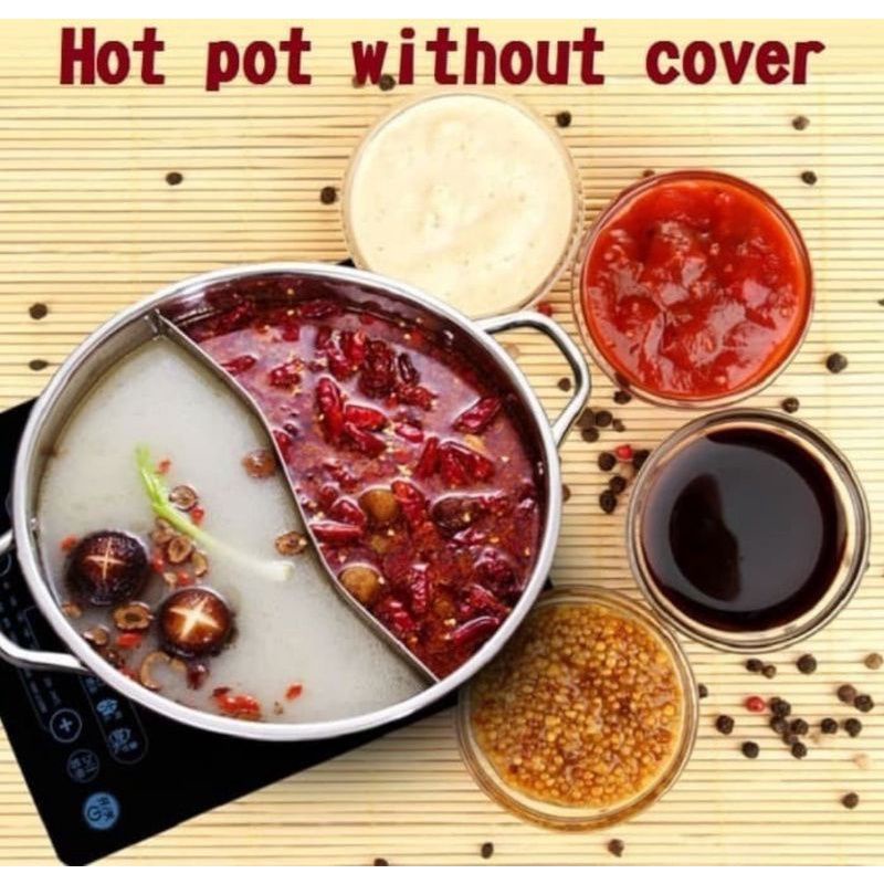 panci shabu 2 sekat/panci shabu 2 sekat 28 cm/panci shabu/panci suki 2 sekat