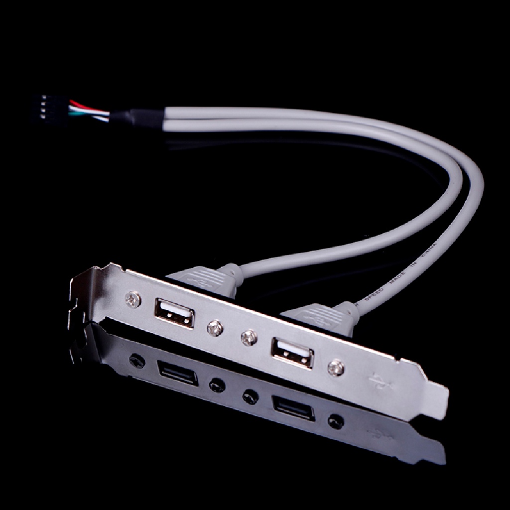 Prt 1Pc Bracket Expansion Panel Belakang 2 Port USB 2.0 Untuk Motherboard Komputer PRT