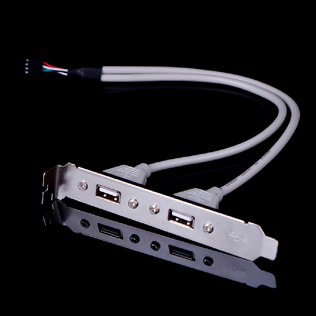 1pc Bracket Expansion 2 Port Usb 2.0 Untuk Panel Belakang Motherboard