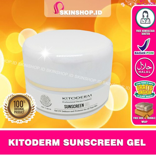 Kitoderm Sunscreen Gel 10gr Original / Gel Tabir Surya BPOM Aman