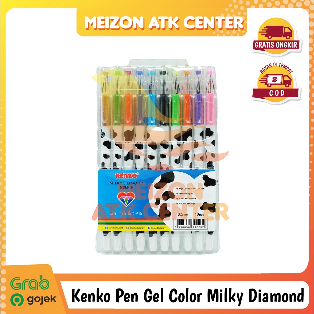 

KENKO GEL PEN MILKY DIAMOND SET MDM-10 10 Color [1 SET]