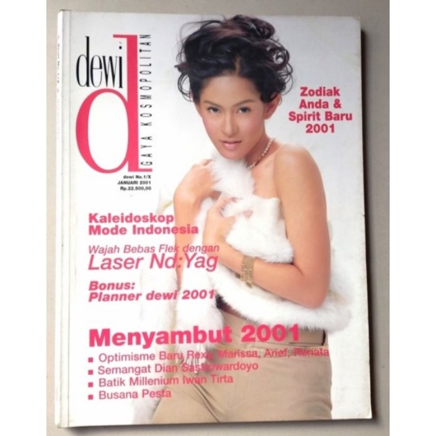 Majalah DEWI edisi Januari 2001 - Cover Dian Sastro / Dian Sastrowardoyo