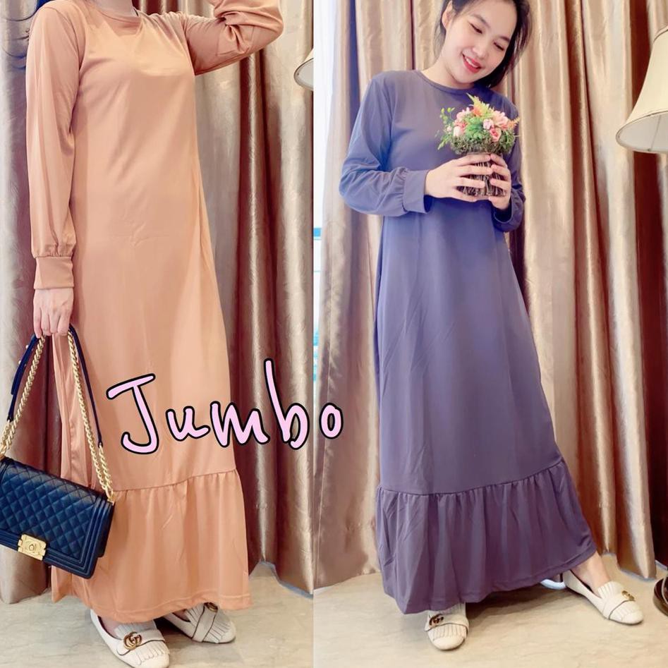 0CE Damai fashion jakarta - baju LONG DRESS gamis MAXI wanita JUMBO ANITA 9 warna - konveksi murah➝ツ