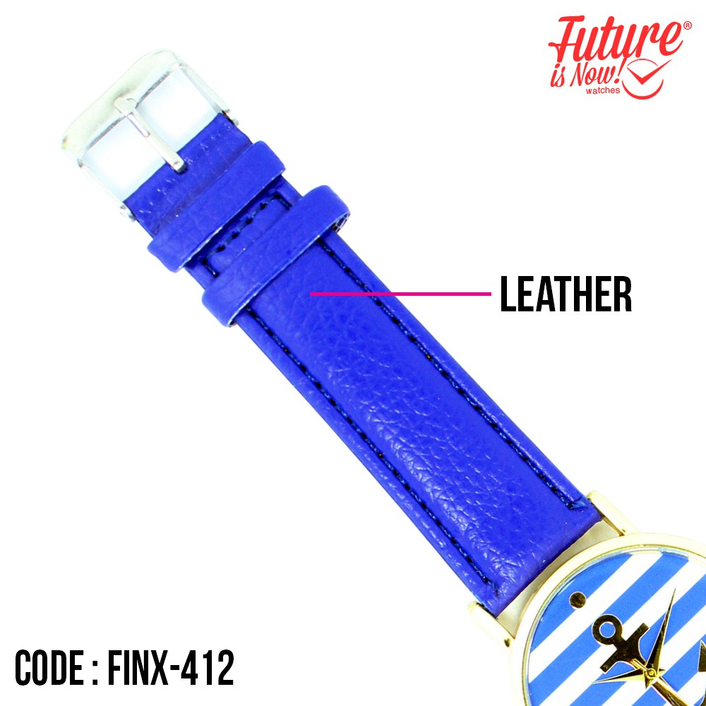 FINX-412 Jam tangan fashion wanita analog - leather strap - 7 pilihan warna