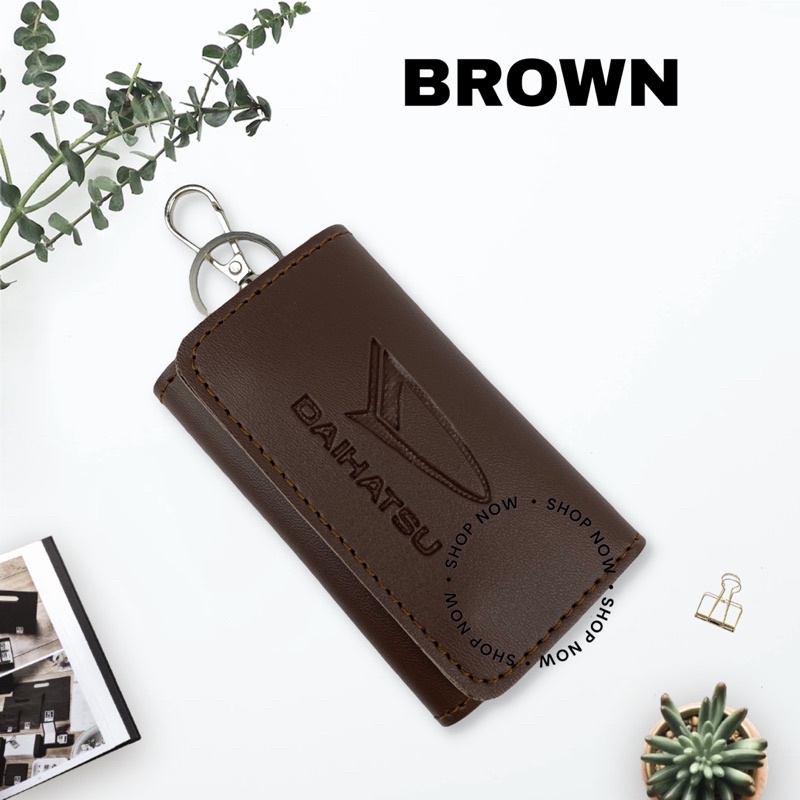 DOMPET KUNCI STNK DAIHATSU DOMPET KUNCI MOBIL KULIT SINTETIS DOMPET STNK LIPAT 3 GANTUNGAN KUNCI MOBIL MUAT STNK