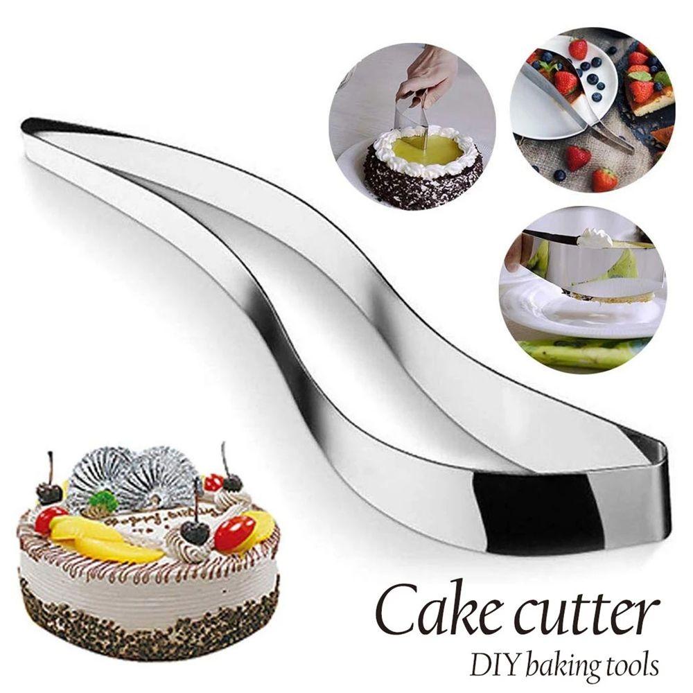 [Elegan] Pemotong Kue Stainless Steel Bentuk Daun Pemotong Kue Serba Dessert Mousse Circle Divide Tool