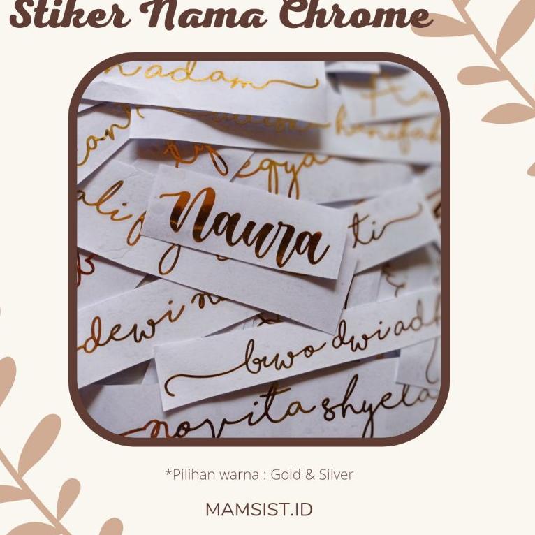 

✎ STIKER NAMA/STICKER NAMA CHROME-HOLOGRAPHIC ㄻ