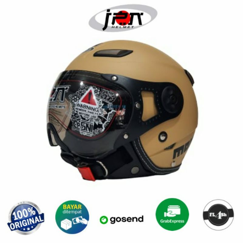 Helm Bogo Retro JPN Momo Pilot Original Cappucino Dofd