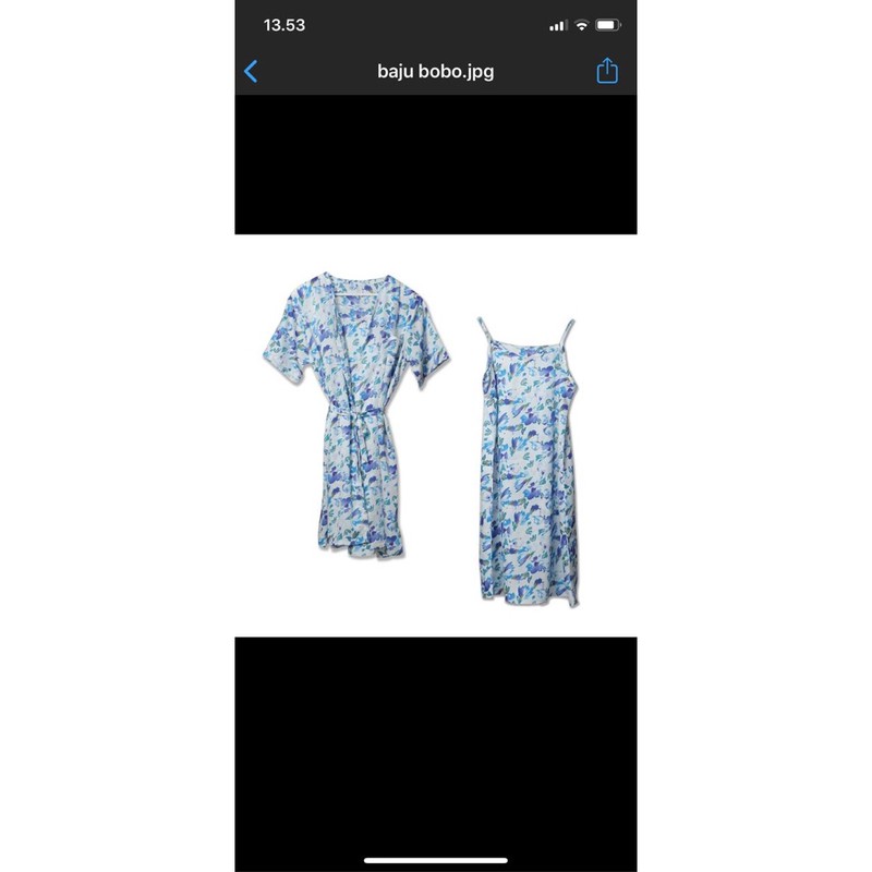 piyama APR blue satin set