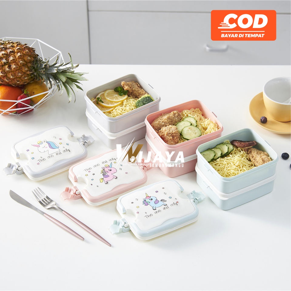 Kotak Makan Lunchbox Gandum Lunchbox Sekat Kotak Bekal Makan Gandum