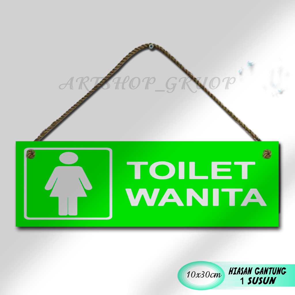 Hiasan dinding pintu pajangan pintu TOILET shabby walldecor poster kayu. pajangan rumah dekorasi