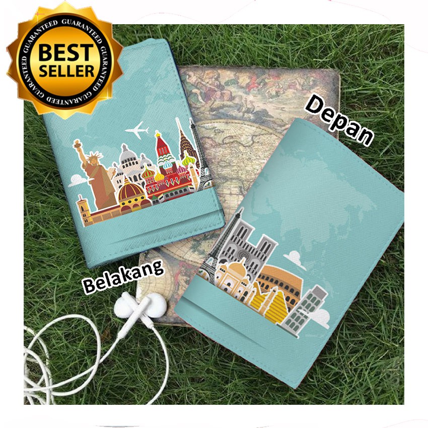 Dompet Paspor Wanita Pria Cover Pasport Sampul Lucu Made In Indonesia Motif Karakter COD Haji Umroh