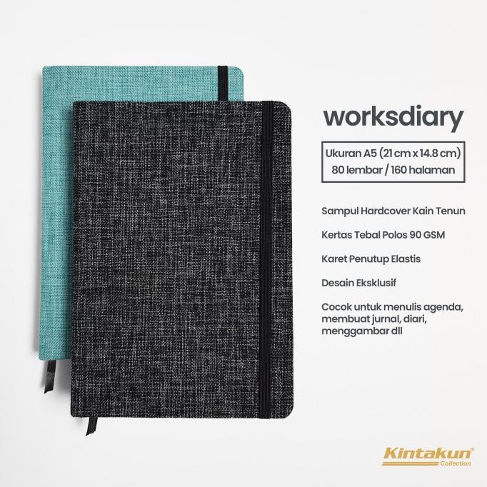 

Promo Kintakun WorksDiary Buku Catatan/ Notebook A5 Hardcover 90gsm 80lembar