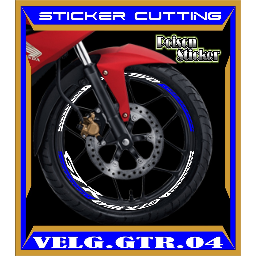 CUTTING STICKER VELG SUPRA GTR - STIKER LIS LIST VARIASI BAN/VELG HONDA SUPRA GTR CODE 04