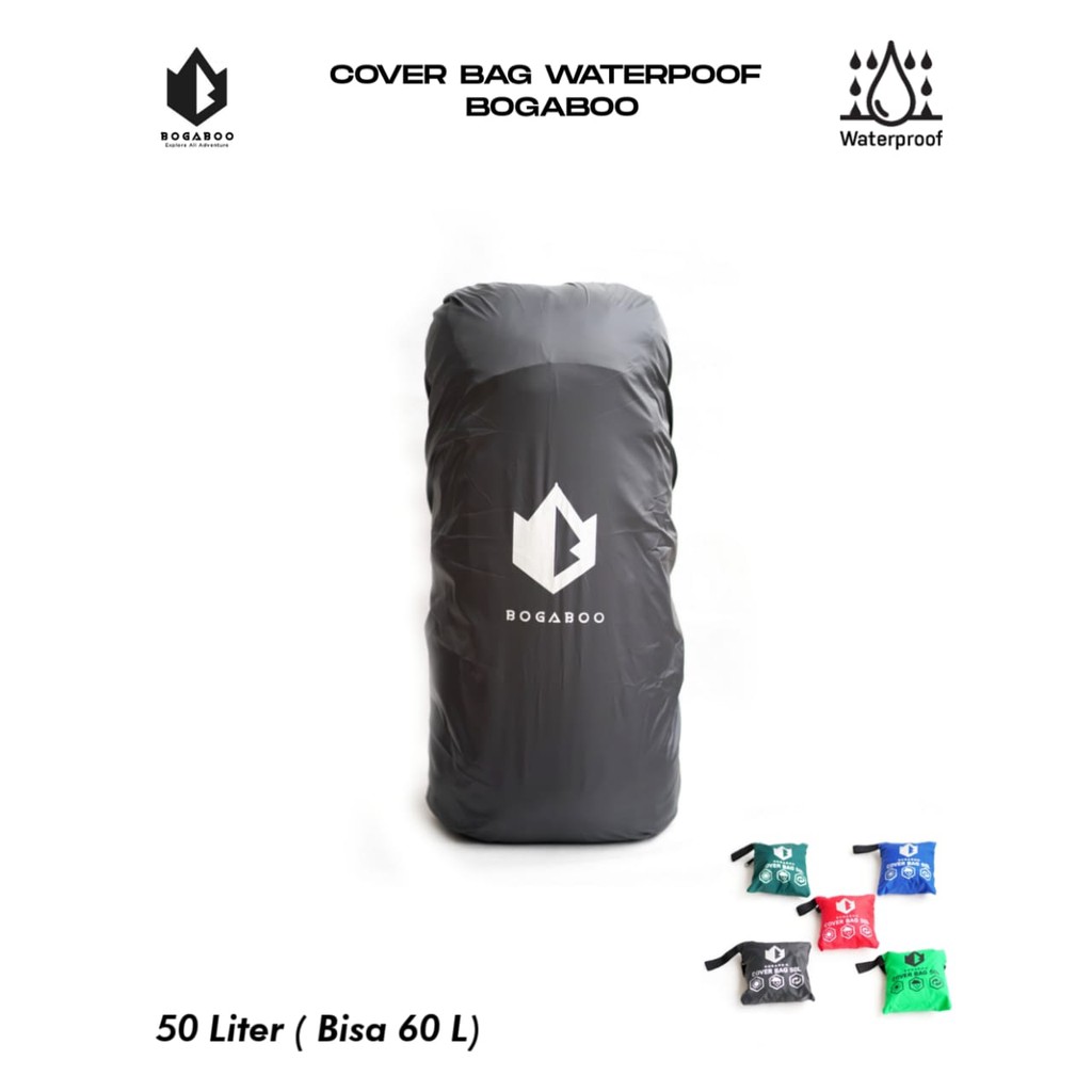 Bisa COD Cover Bag Bogaboo - Cover Bag 50L - Pelindung Tas - coverbag waterproof