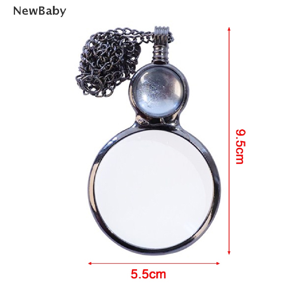 NewBaby Magnifying Glass Pendant Necklace Mother's Day Gift And Crystal Lock For Mother ID