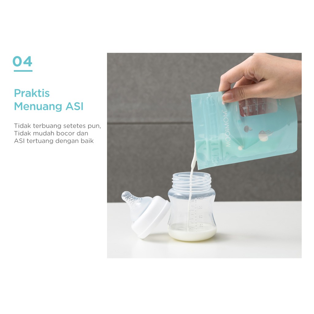 MOOIMOM A8005 Breastmilk Storage Bags 30/120ml Kantong ASI