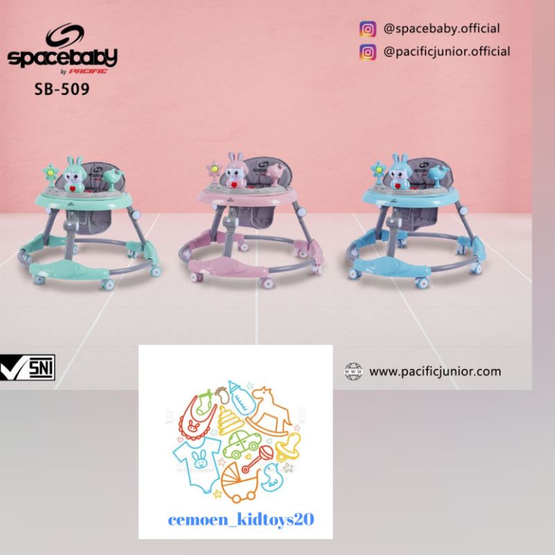 DIJAMIN TERMURAH  Baby Walker Alat Belajar Jalan Apolo SPACE BABY SB 509