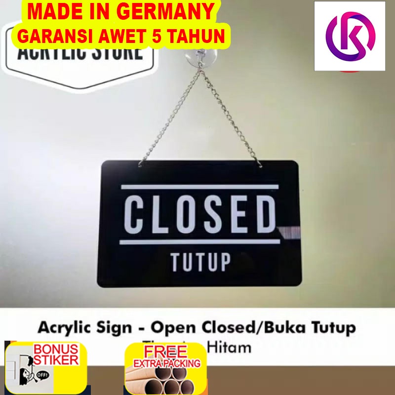 

Murah Sign Acrylic Open Closed / Buka Tutup 2muka