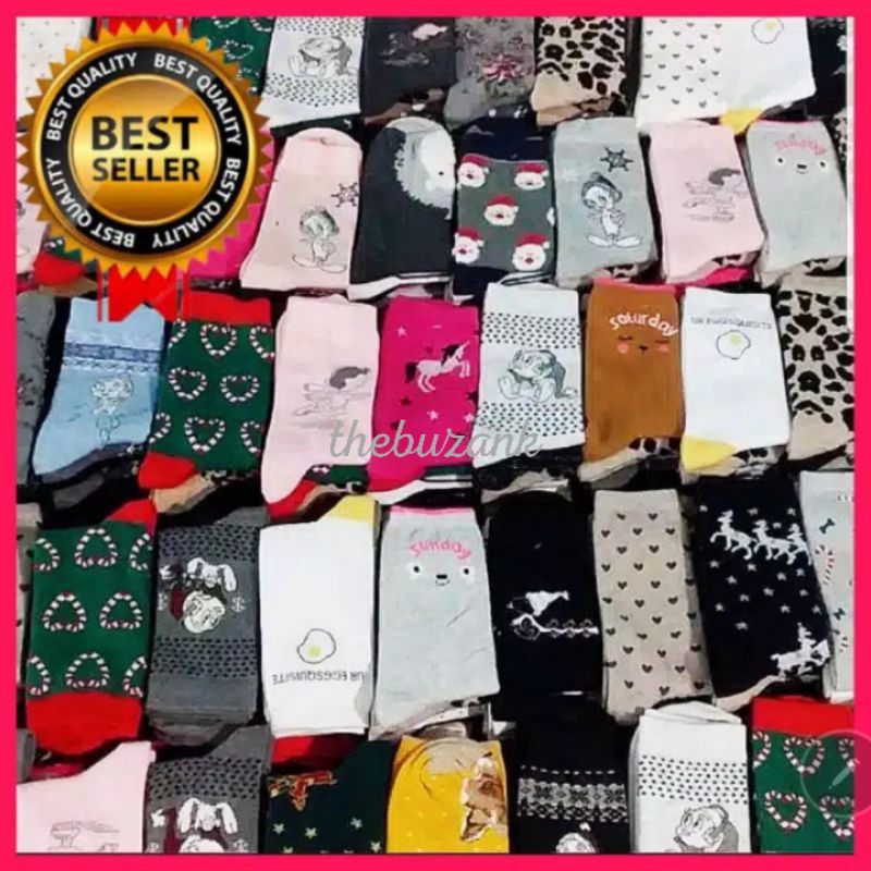  6 12PASANG KAOS  KAKI MOTIF KAOS  KAKI REMAJA  