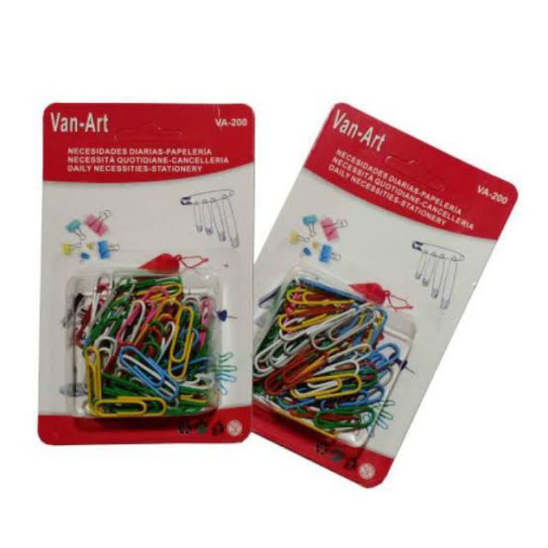 

NARESWARA - PAPERCLIP WARNA WARNI / PENJEPIT KERTAS / KLIP KERTAZ VAN-ART VA-200