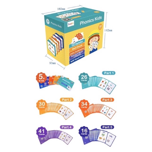 Saalin phonics kits flash card - melatih mengeja- edukasi