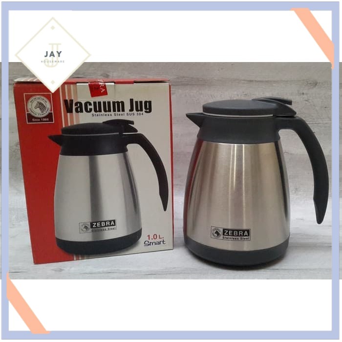 Zebra Vacuum Jug 1 LTR Smart Stainless 304 / Termos Tuang - 112944