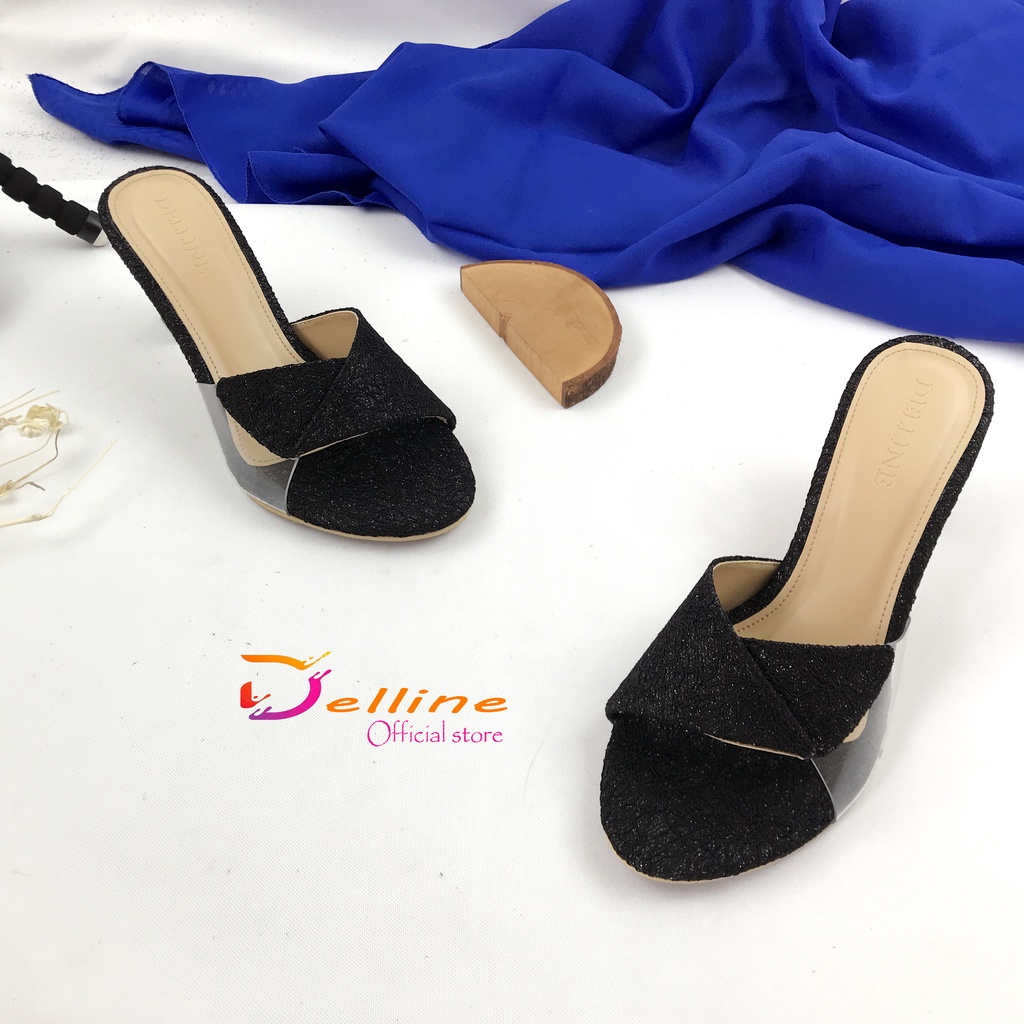 sendal wanita delline hak 7 cm bella