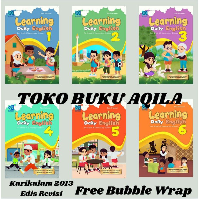 Jual Buku Learning Daily English Kelas 1,2,3,4,5,6 SD K13 Edisi Revisi ...