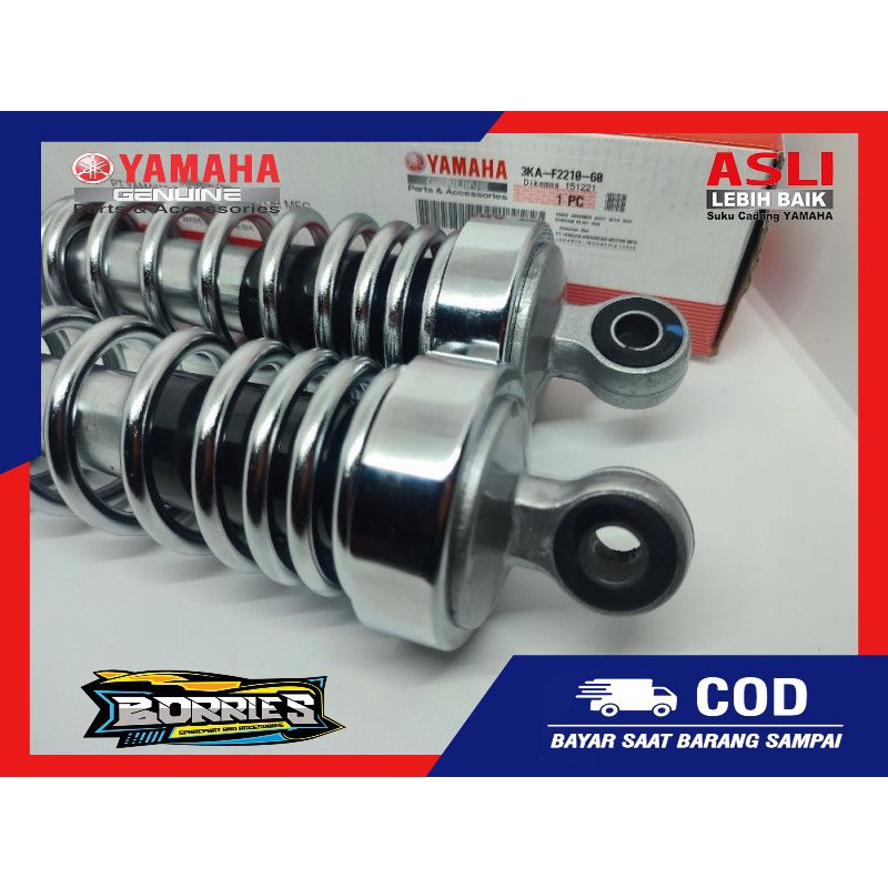 Shock Breaker Shockbreaker Shok Skok Belakang Chrome Set Yamaha RX King Original YGP 3KA-F2210-60