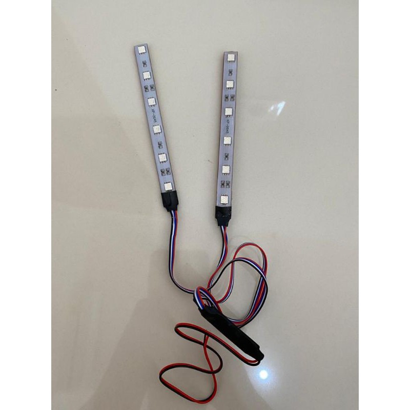 lampu led flexible mobil motor 12 volt 15cm nyala kedip rgb