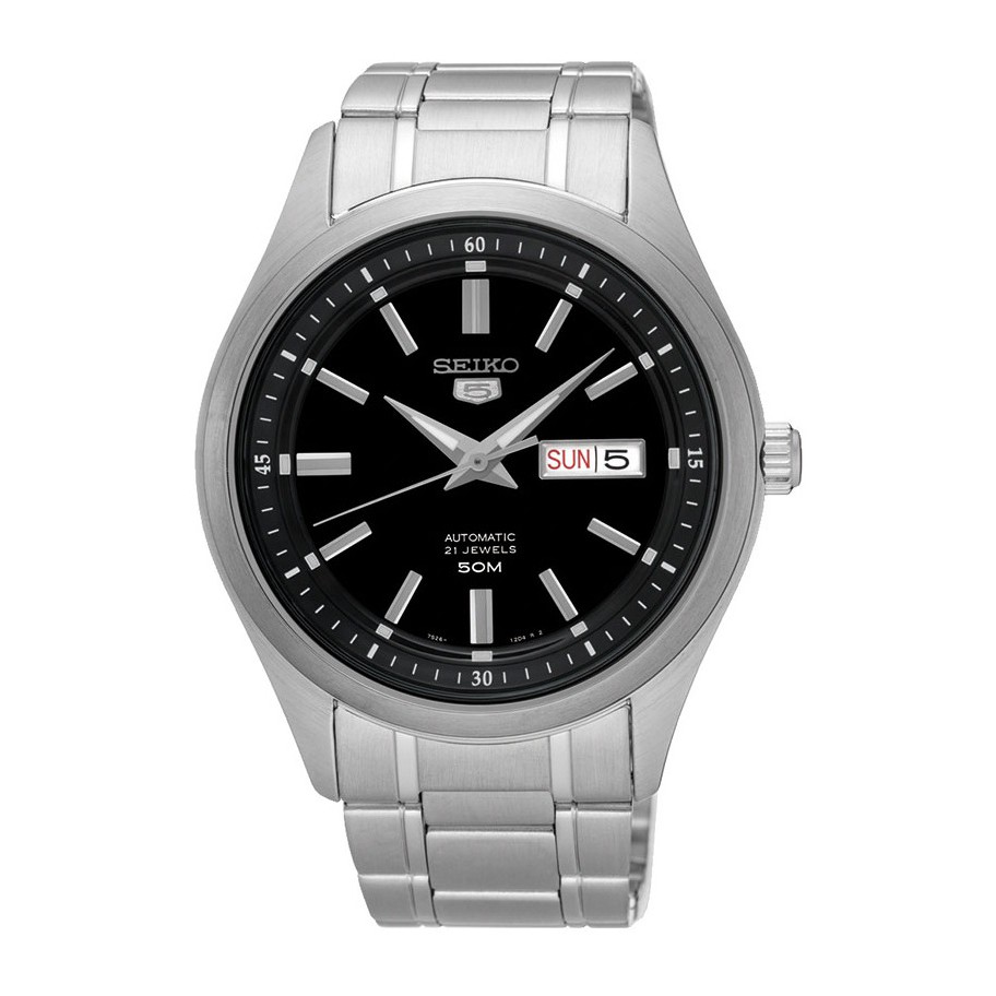 Seiko 5 SNKN89K1 Automatic Black Dial Stainless Steel - Jam Tangan Pria