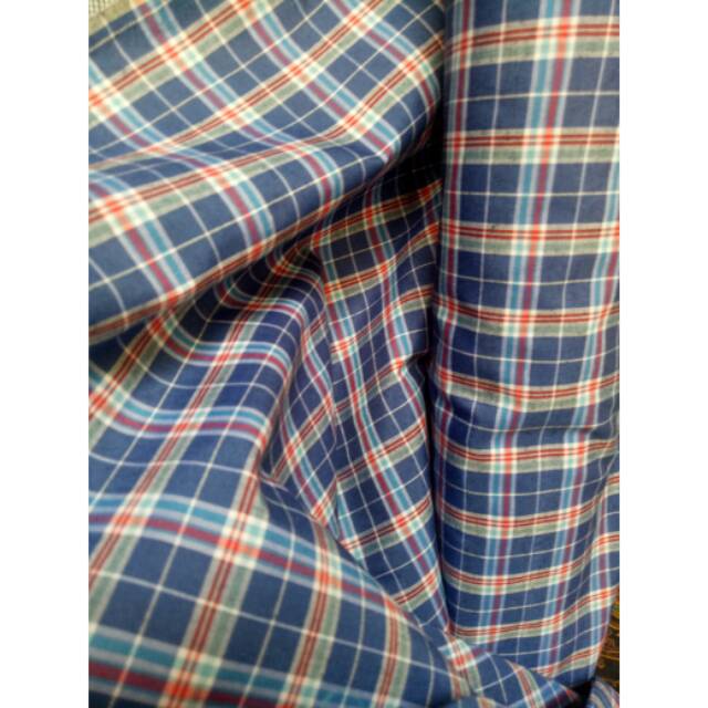 BAHAN KAIN KATUN YANDET YANDED SERAGAM KEMEJA PRIA WANITA MOTIF KOTAK-KOTAK METERAN (YARD)