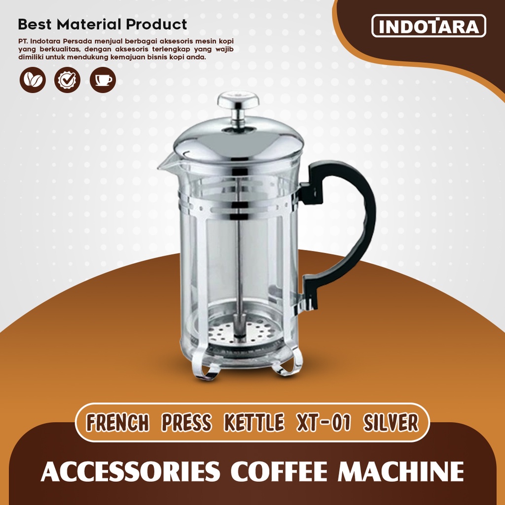 French Press Coffee / Coffee Maker Tea Plunger 350ML - XT01