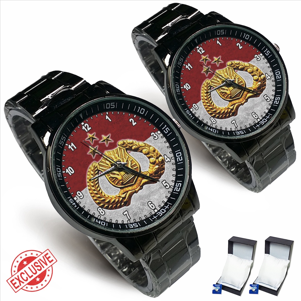 Jam Tangan Rantai Couple LAMBANG POLRI - 01 (Limited Edition)