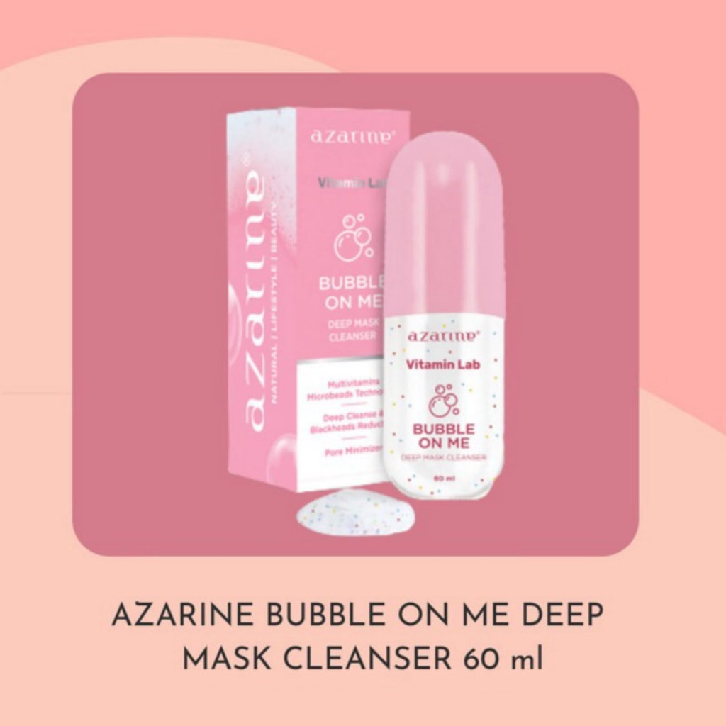 AZARINE Bubble On Me Deep Mask Cleanser Vitamin Lab 60ml BPOM Baru !!