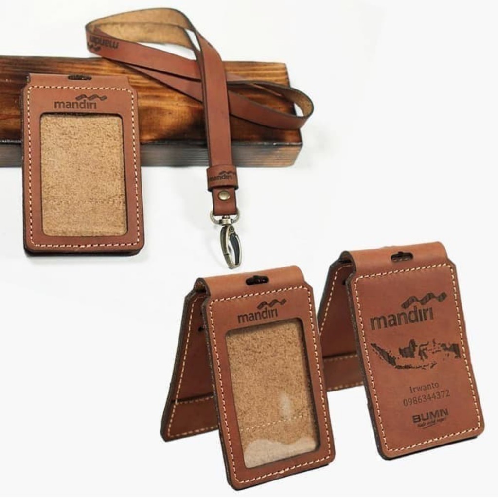 

name tag id Card Kulit asli KARTU BISA CASTOM NAMA id Card Dompet Atm