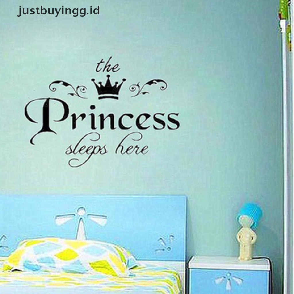 Stiker Dinding Bahan Vinyl Dapat Dilepas Desain Princess Tidur Untuk Dekorasi Kamar Anak Perempuan