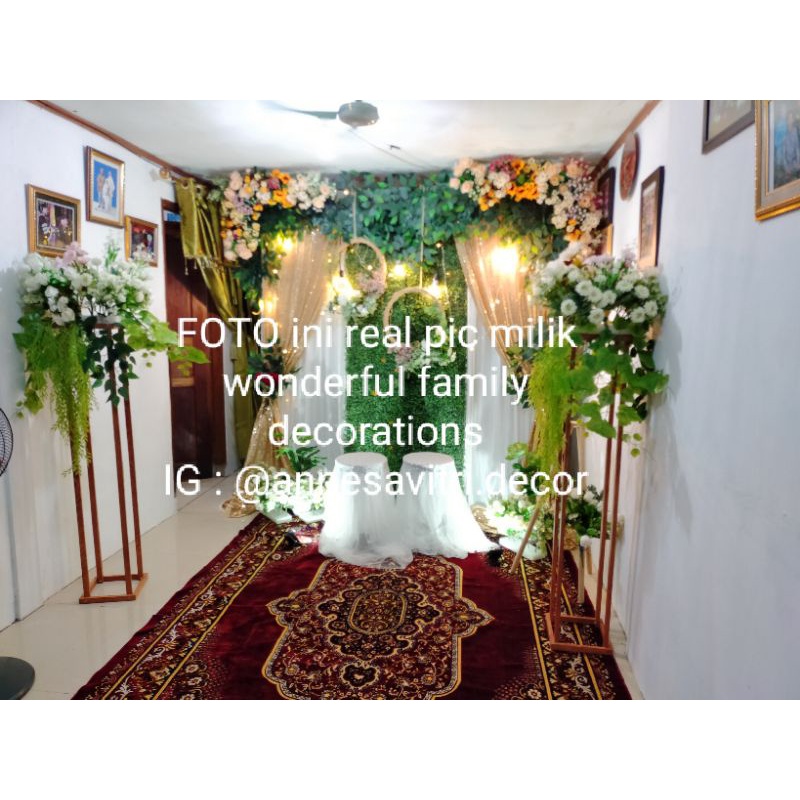 dekorasi akad nikah 2 meter + MEJA AKAD LESEHAN