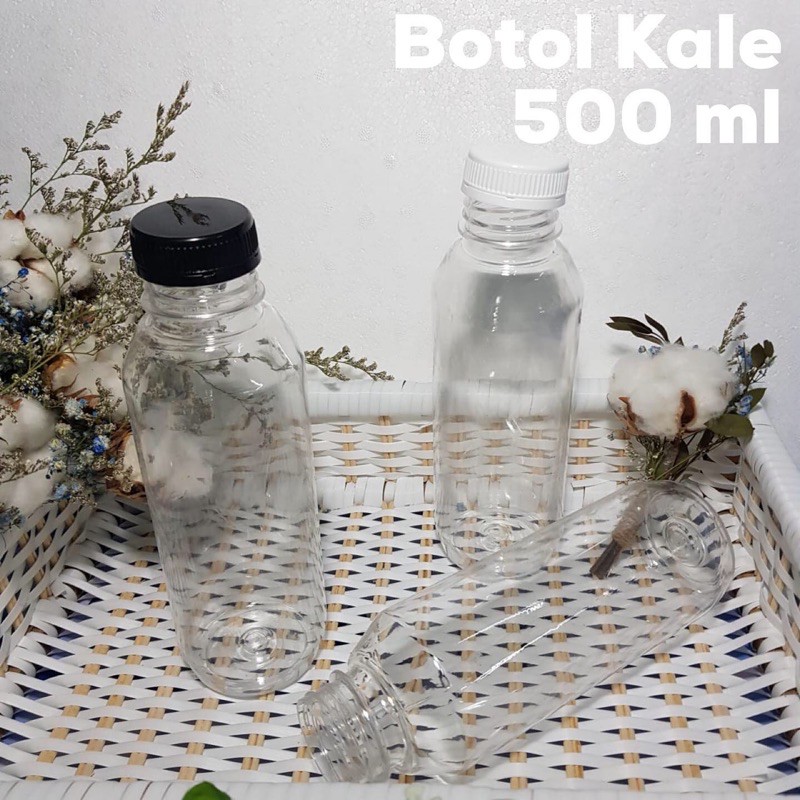 Botol Plastik Kale Cantik 500 ml, bahan tebal 43 gram, tanpa minimal order, untuk madu jus kopi susu
