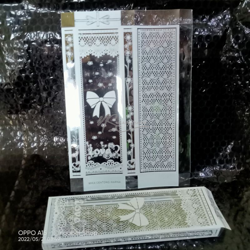 (50pcs)Mika Motif Untuk Kemasan Centong - Box Mika Souvenir Centong