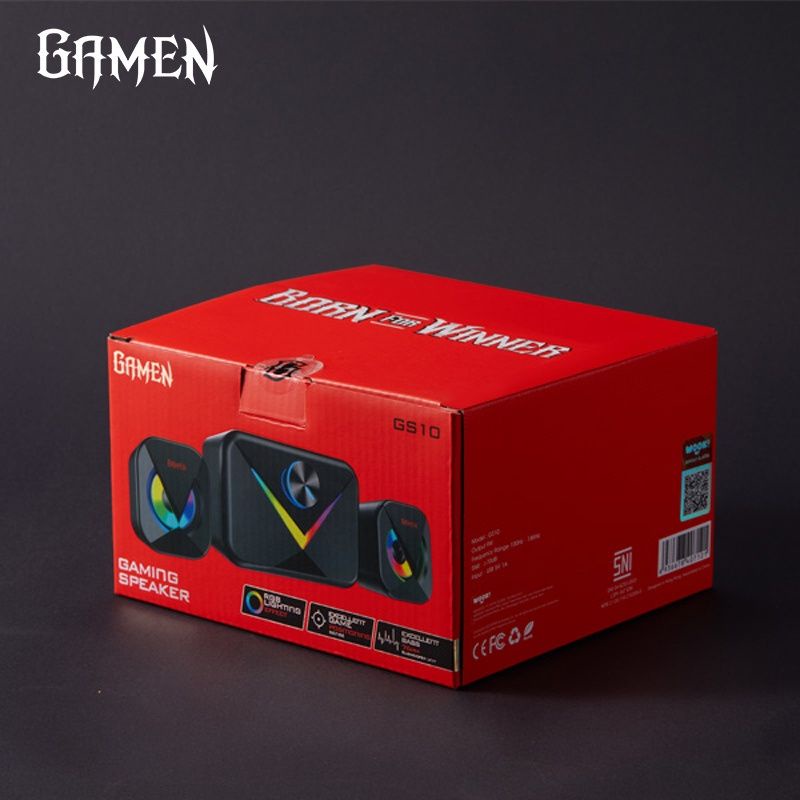 Gamen GS10 Multimedia Gaming Speaker 2.1CH Subwoofer with RGB Light