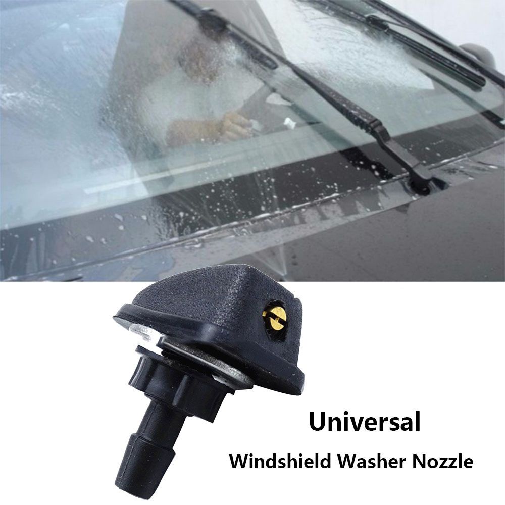 QUINTON Universal Windshield Washer Nozzle Cleaning Exterior Accessories Washer Jet Wiper Nozzle Fan Shaped Black Water Spray Jets Car Accessories/Multicolor