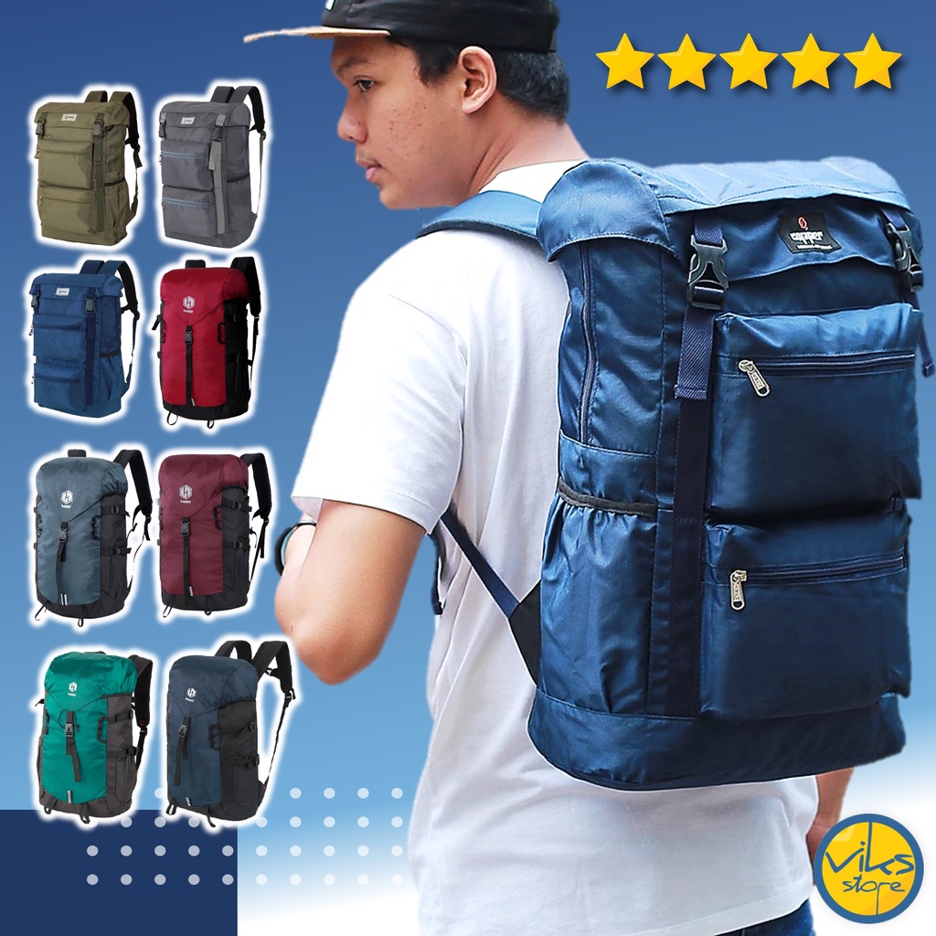 Tas Gunung Hiking Backpack Adventure Carrier 40L Semi Carrier - Tas Semi Keril Murah Original Kuat Ransel Traveling Backpacker