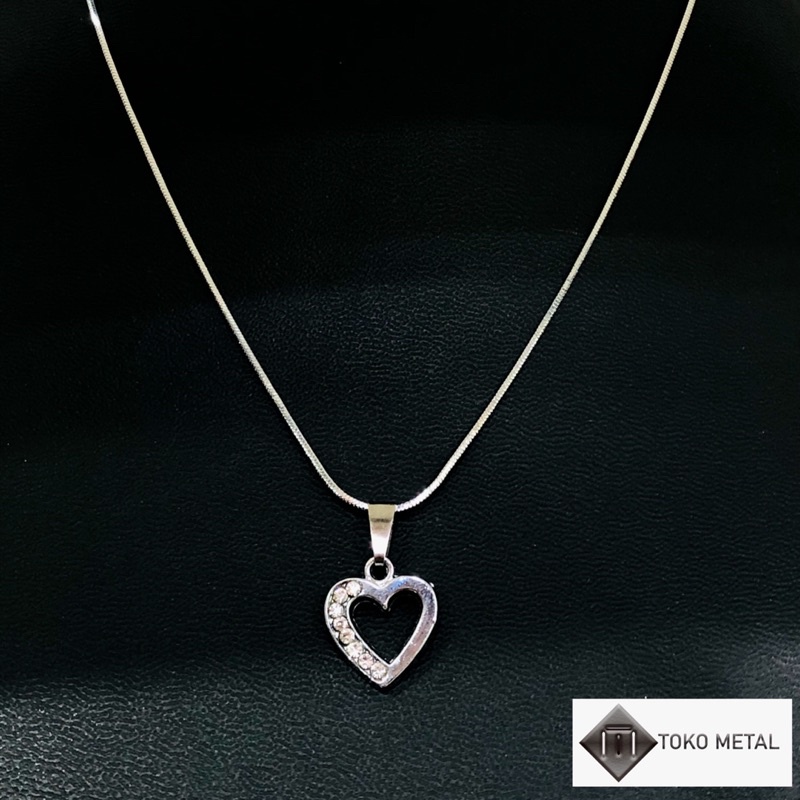 COD✔️KALUNG RHODIUM + LIONTIN MODEL TERBARU Untuk Wanita [TOKO METAL]