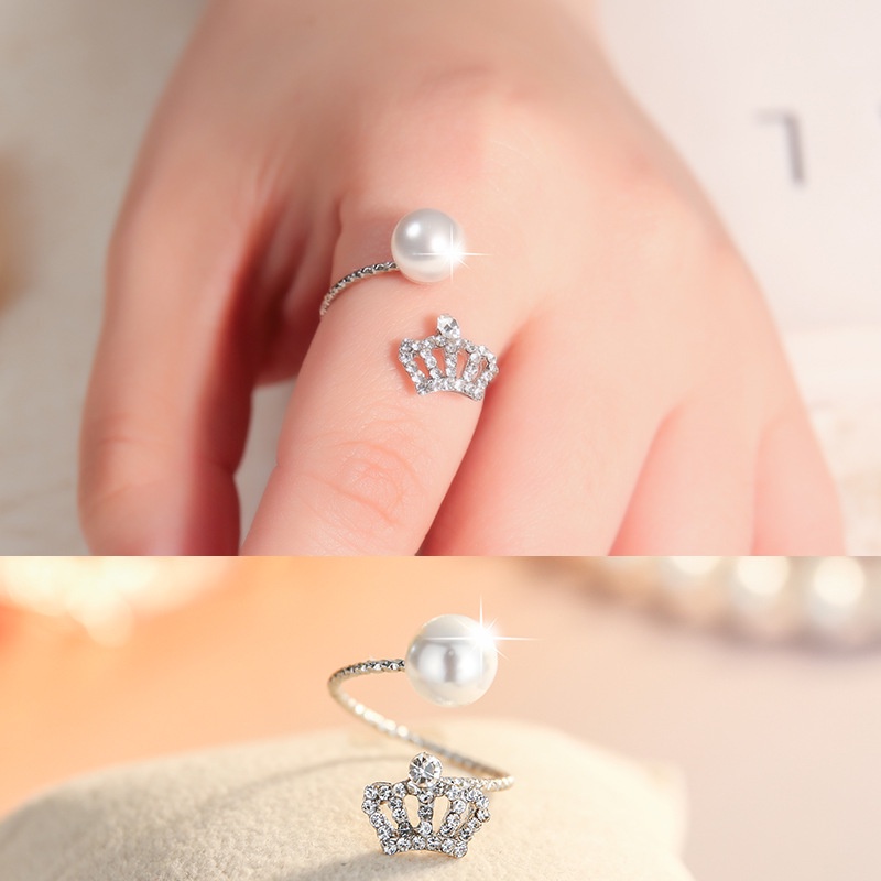 Cincin fashion bentuk bunga 925 flora notes adjustable model korea terbaru