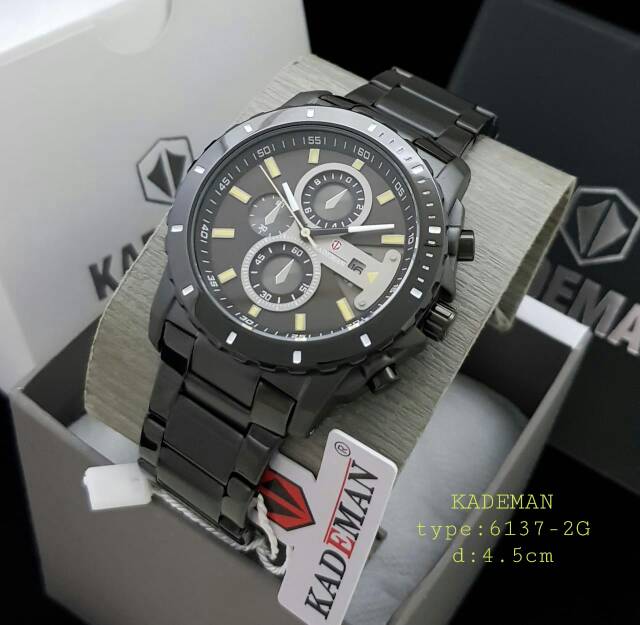 Jam pria Kademan 6137 original tahan air