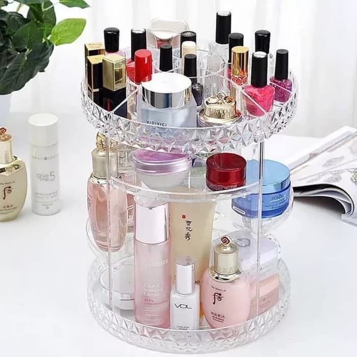 SHENAR, Rak kosmetik putar acrylic/organizer cosmetic display acrylic DIAMOND