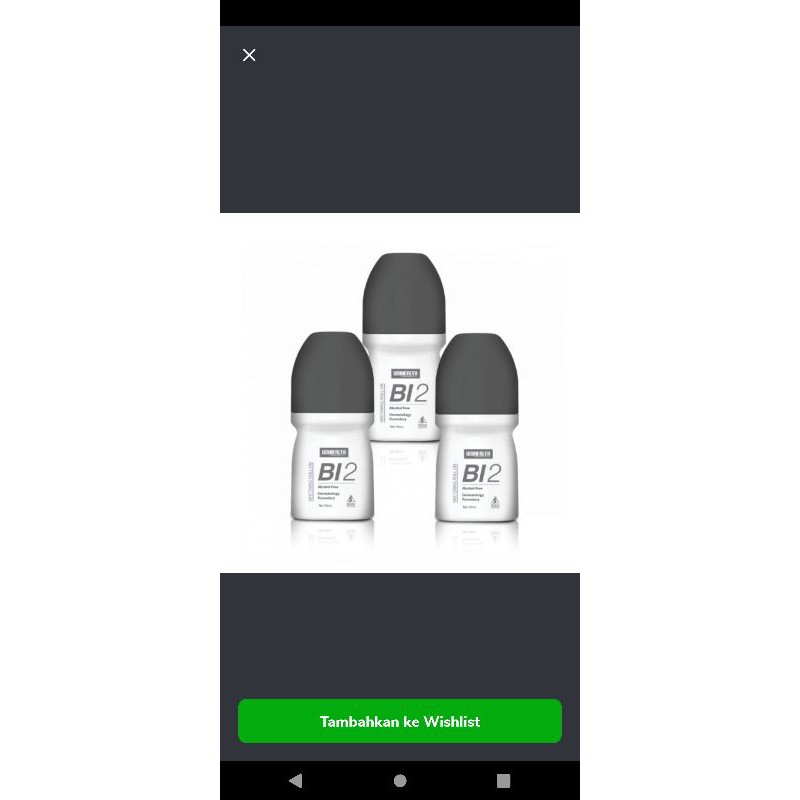 Roll On Whitening BI2 pemutih selangkangan dan ketiak