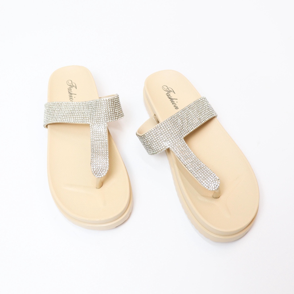 Nura Sandal Jepit Wanita Blingbling Casual - Demorin Sendal